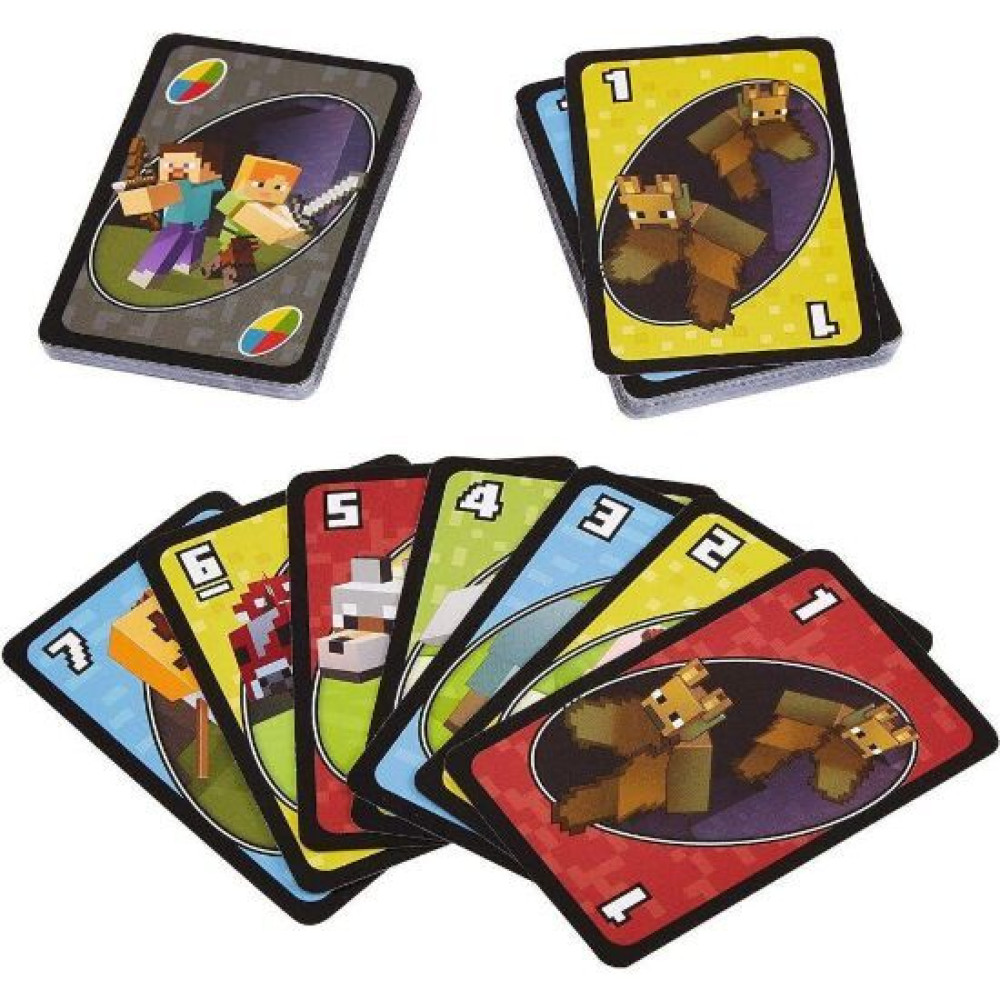 Mattel UNO Minecraft Επιτραπέζιο Παιχνίδι με Κάρτες (Excl.) (FPD61)