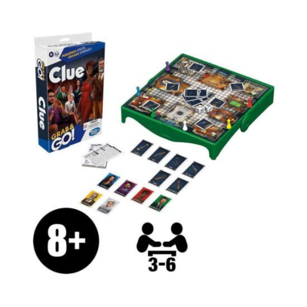 Hasbro Cluedo: Grab And Go Διασκέδαση Παντού - Επιτραπέζιο Παιχνίδι (F8251)