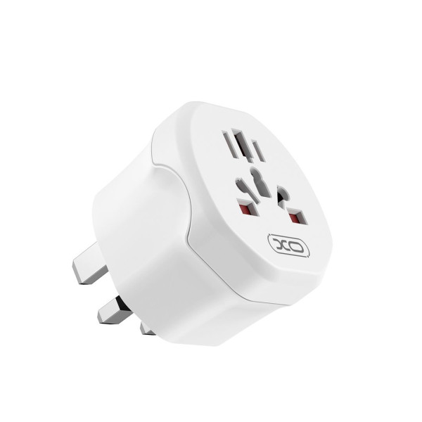 XO WL23 Αντάπτορας ταξιδιού από UK σε Πολυεθνικό Universal (Λευκό)