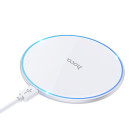 Hoco CW6 Pro Ασύρματος φορτιστής με φως 2A 15W (Λευκό)