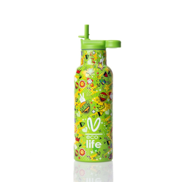 EcoLife x Vasiliki Borola Ανοξείδωτο Μπουκάλι Θερμός 500ml