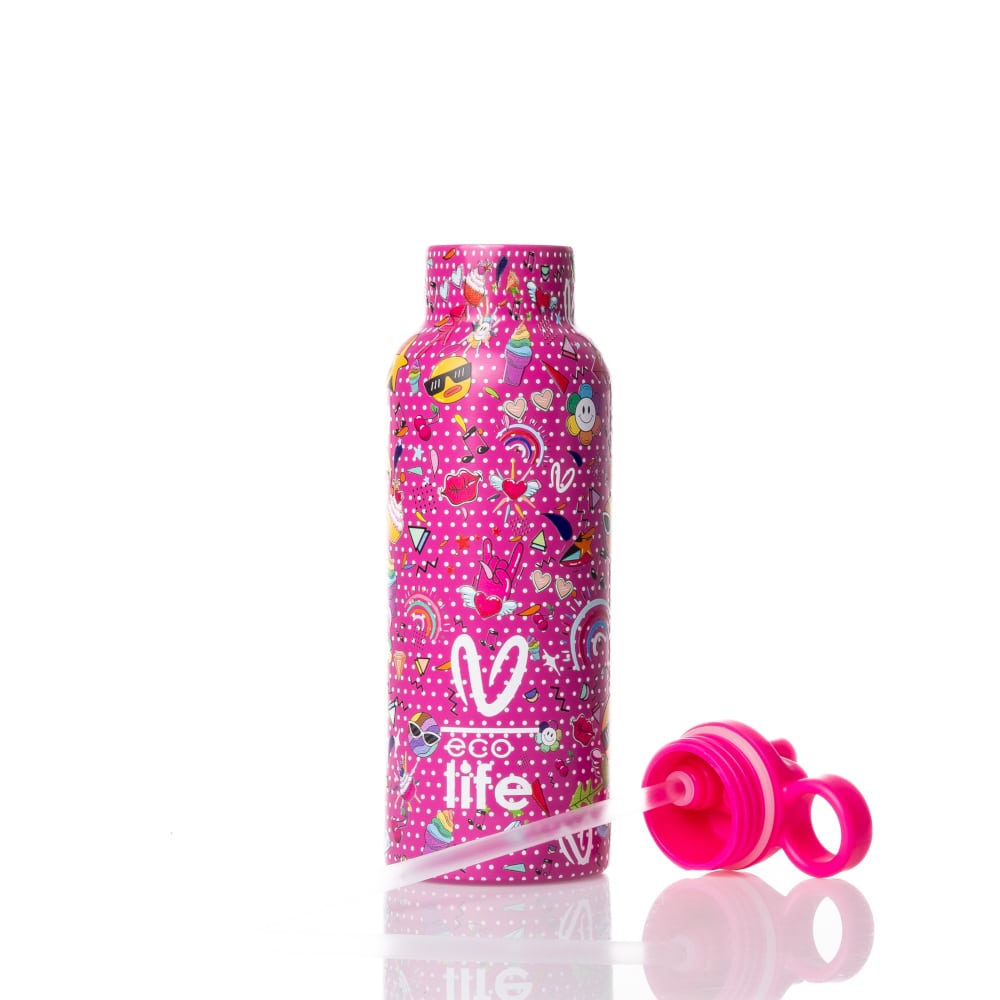 EcoLife x Vasiliki Rainbow Ανοξείδωτο Μπουκάλι Θερμός 500ml