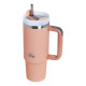 EcoLife Ανοξείδωτο Ποτήρι Θερμός με Καλαμάκι Flamingo Pink 900ml