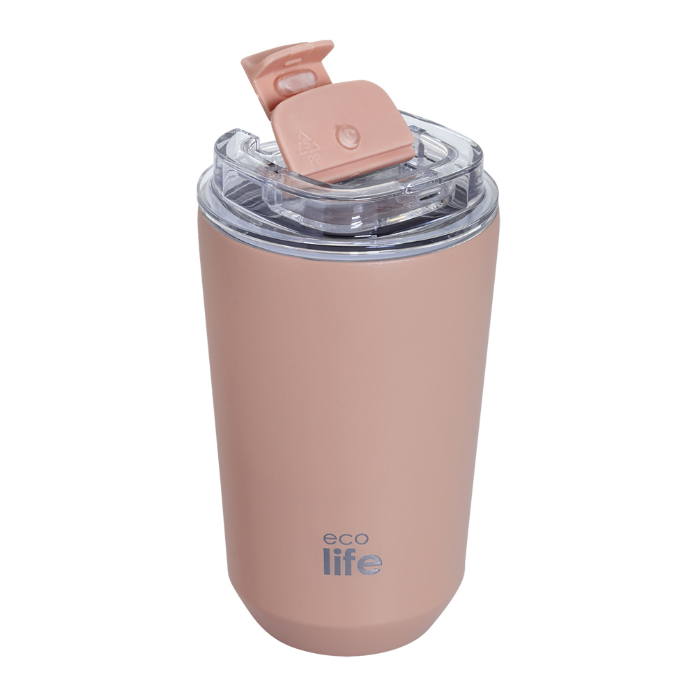 EcoLife Ανοξείδωτο Ποτήρι Θερμός Pure Pink 360ml