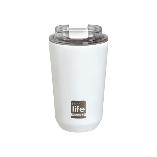 EcoLife Ανοξείδωτο Ποτήρι Θερμός Pure White 360ml