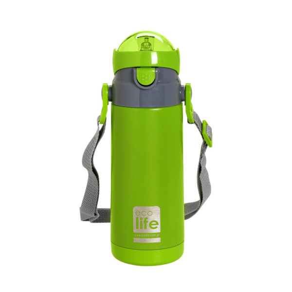 EcoLife Kids Thermos Ανοξείδωτο Μπουκάλι Θερμός Green 400ml