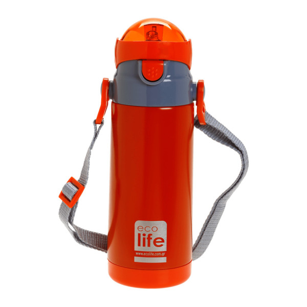 EcoLife Kids Thermos Ανοξείδωτο Μπουκάλι Θερμός Red 400ml