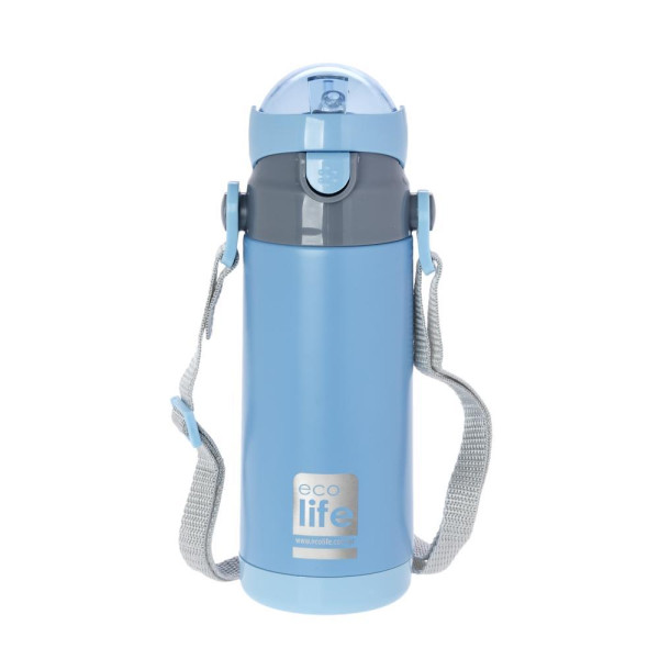 EcoLife Kids Thermos Ανοξείδωτο Μπουκάλι Θερμός Blue 400ml