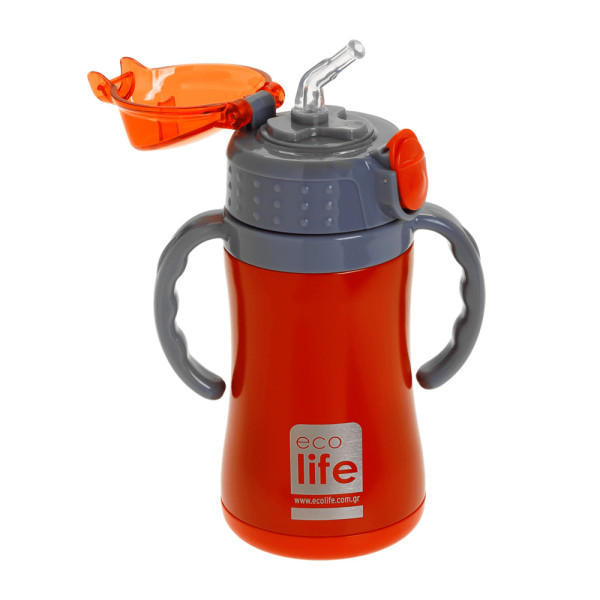 EcoLife Kids Thermos Ανοξείδωτο Μπουκάλι Θερμός Red 300ml