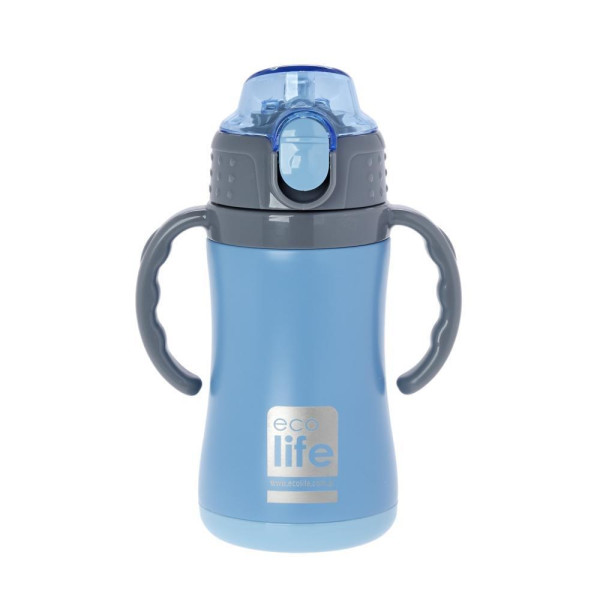 EcoLife Kids Thermos Ανοξείδωτο Μπουκάλι Θερμός Blue 300ml