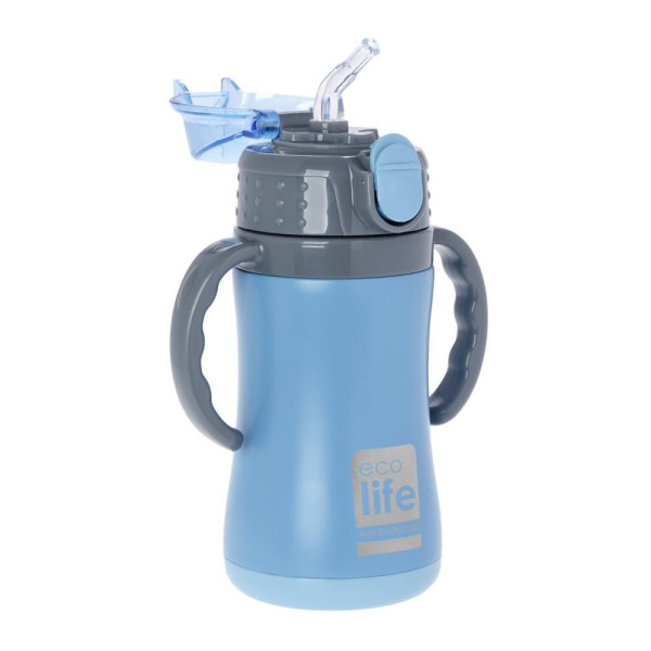 EcoLife Kids Thermos Ανοξείδωτο Μπουκάλι Θερμός Blue 300ml
