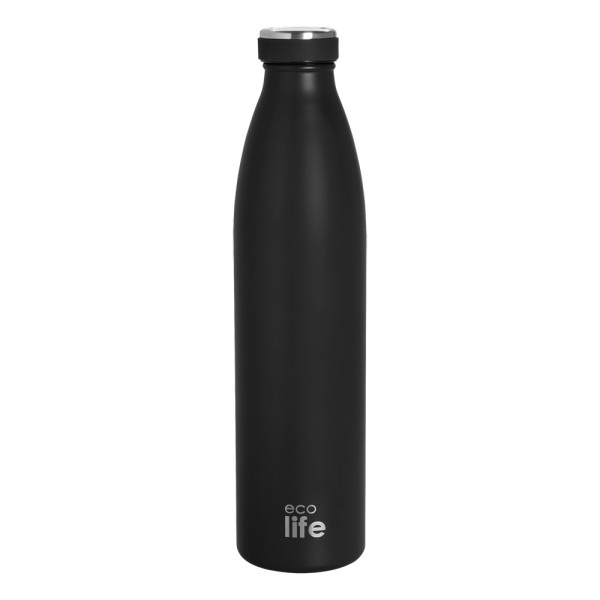 EcoLife Slim Ανοξείδωτο Μπουκάλι Θερμός Black 1L