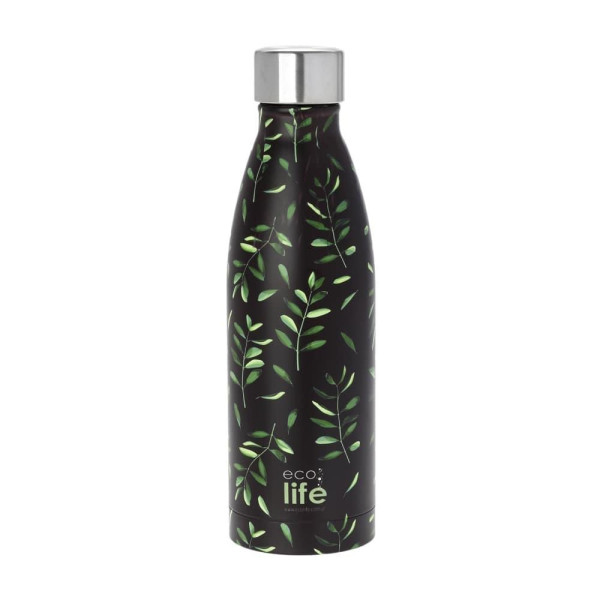 EcoLife Ανοξείδωτο Μπουκάλι Θερμός Eλαία 500ml