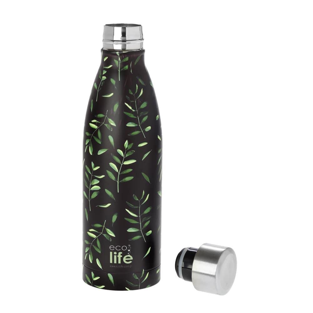 EcoLife Ανοξείδωτο Μπουκάλι Θερμός Eλαία 500ml