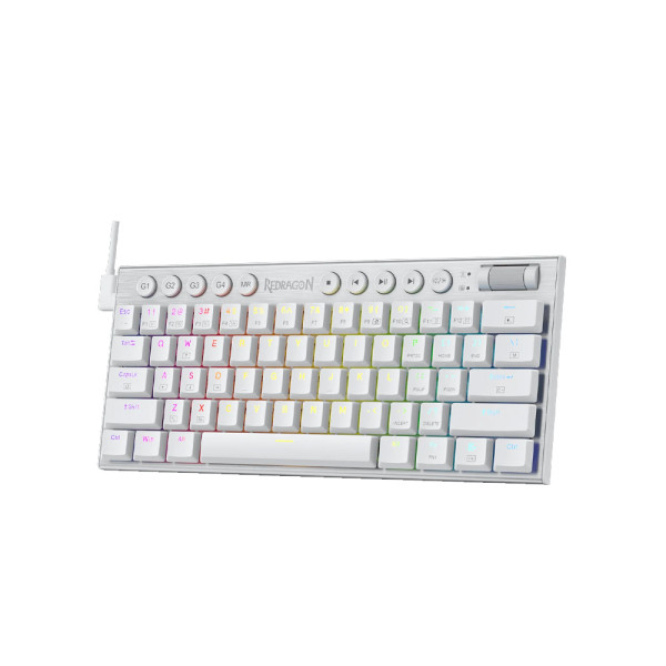 Redragon Horus Mini K632W-RGB PRO Μηχανικό Gaming πληκτρολόγιο Wired / 2.4G / BT (White)