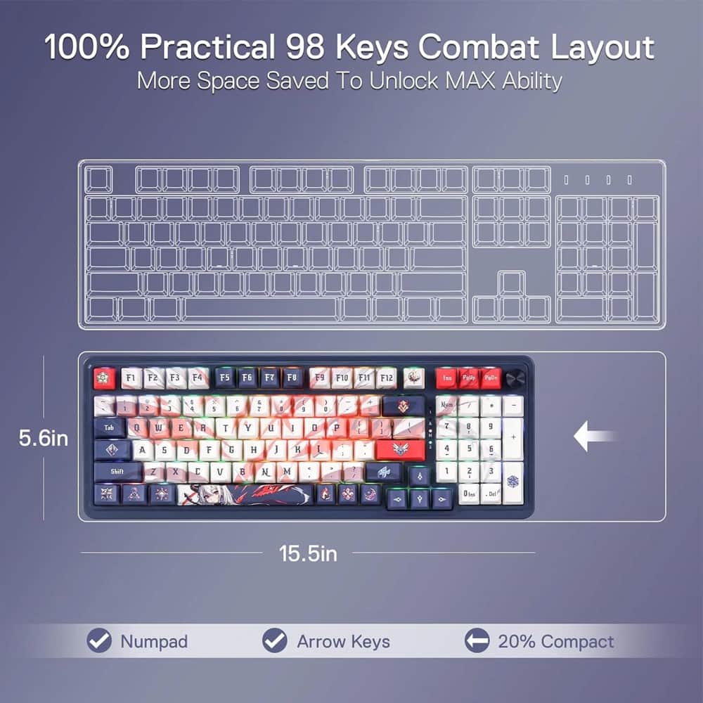Redragon Eisa K686AK-RGB-PRO Μηχανικό Gaming πληκτρολόγιο Wired / 2.4G / BT
