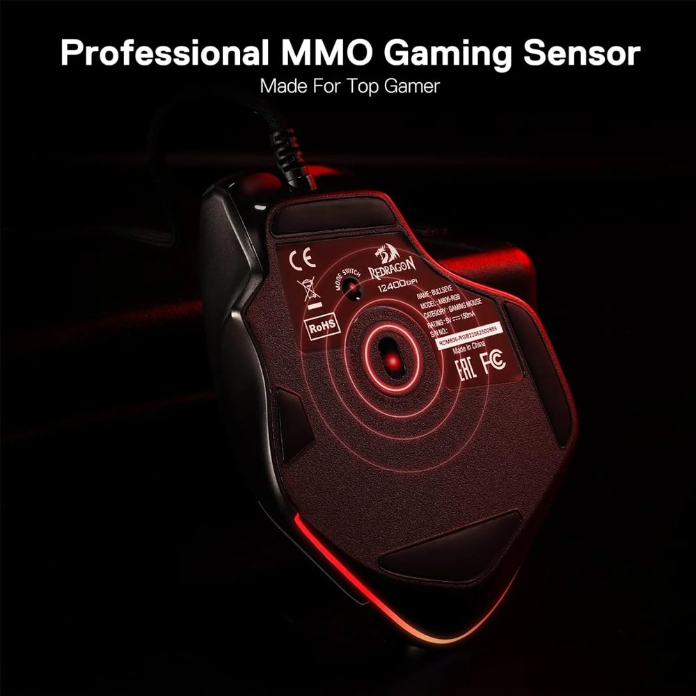 Redragon Bullseye M806-RGB Ενσύρματο Gaming Ποντίκι (Μαύρο)