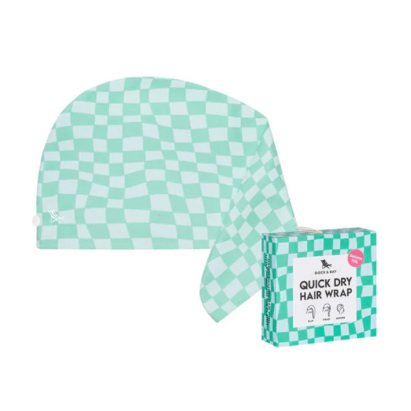 Dock & Bay Πετσέτα μαλλιών 63 x 26 cm - Check Mate