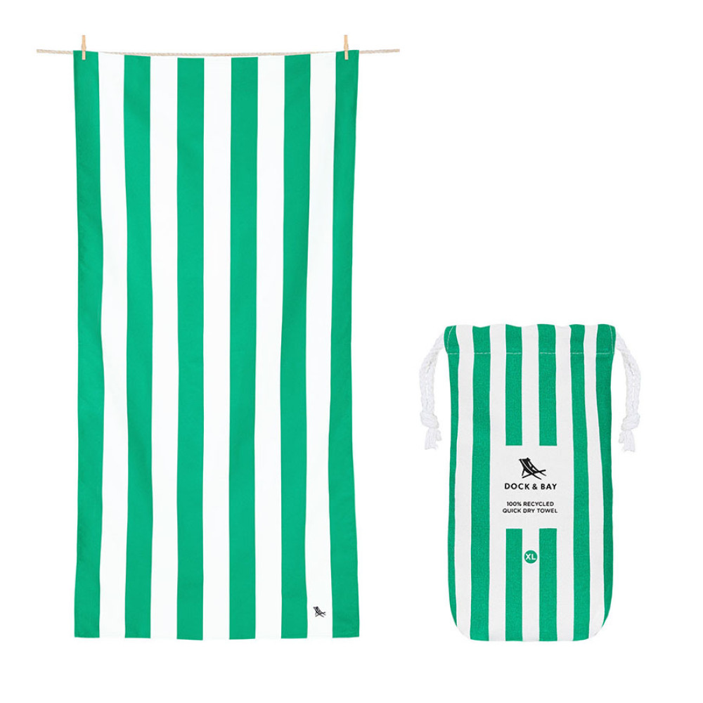 Dock & Bay Cabana Πετσέτα Θαλάσσης Μικροΐνών 200 x 90 cm - Cancun Green