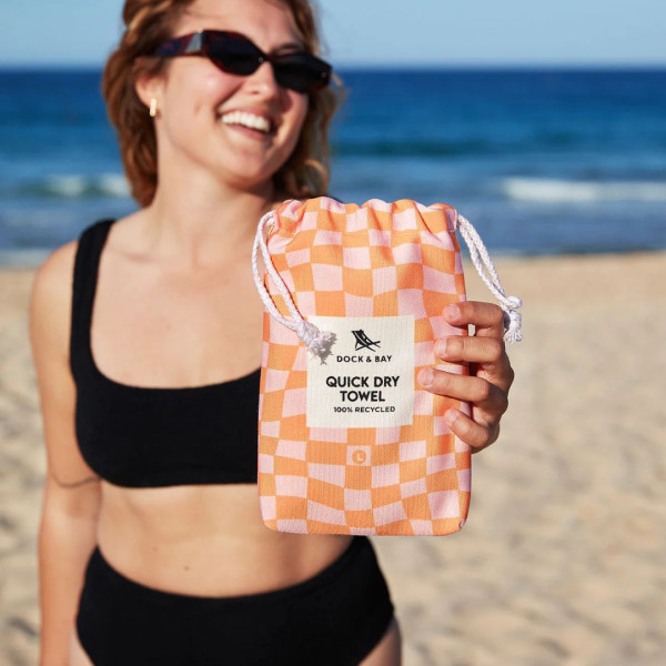 Dock & Bay Πετσέτα Θαλάσσης Μικροΐνών 200 x 90 cm - Groovy Check