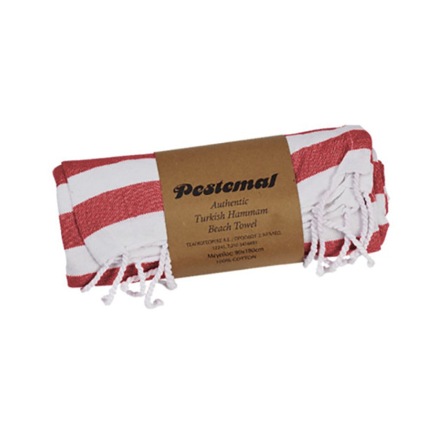 Summertiempo Βαμβακερή Πετσέτα Θαλάσσης 180 x 90 cm (Κόκκινο)