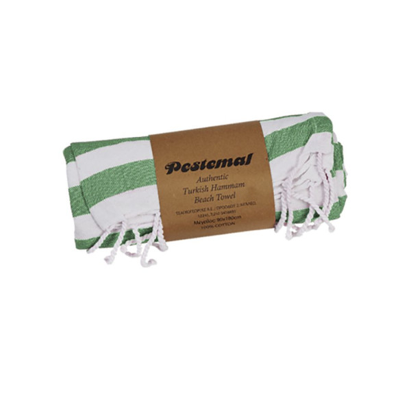 Summertiempo Βαμβακερή Πετσέτα Θαλάσσης 180 x 90 cm (Πράσινο)