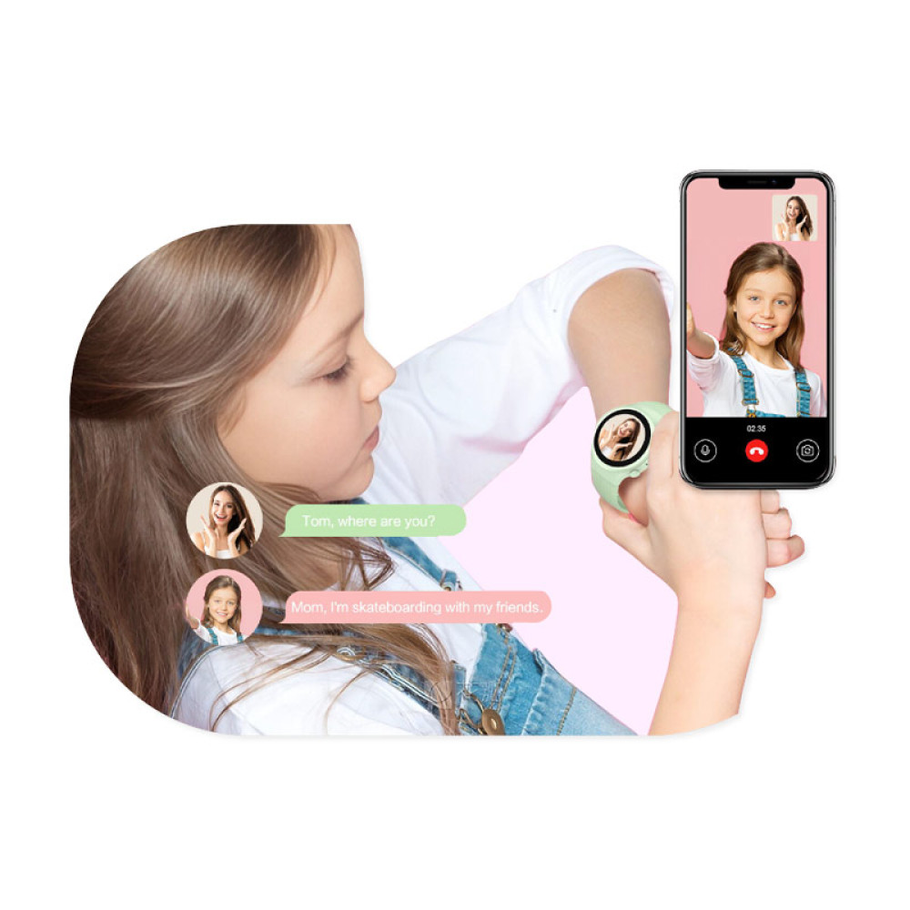 Kiddoboo Smartwatch x Lagenio WatchMe 4G K5 (Pink/Mint)