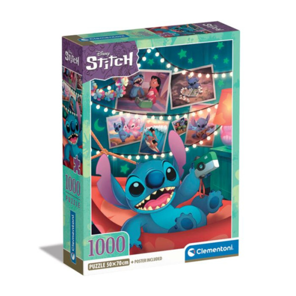 Clementoni Παζλ High Quality Collection Disney Stitch (1000 τμχ) - Compact Box