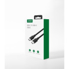 Καλώδιο Ugreen US286/50997 USB-C σε USB-C PD 60W 1m (Μαύρο)