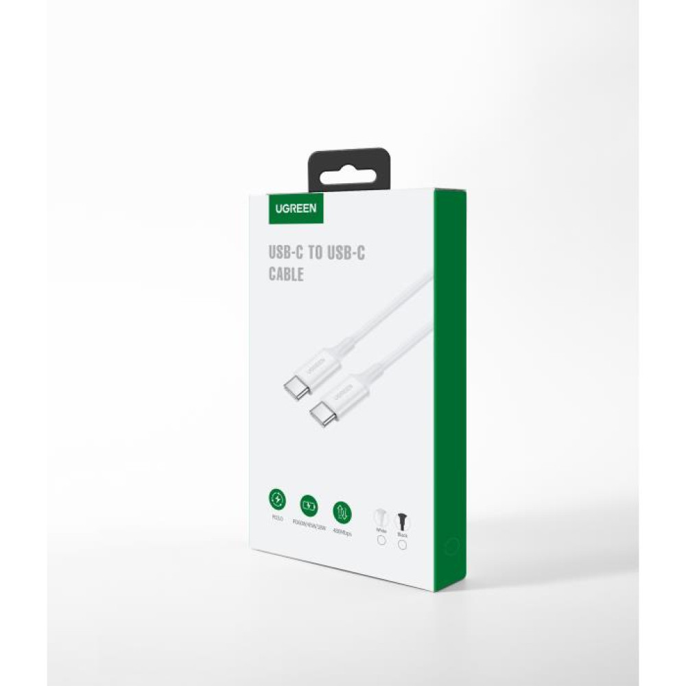 Καλώδιο Ugreen US264/60518 USB-C σε USB-C PD 60W 1m (Λευκό)