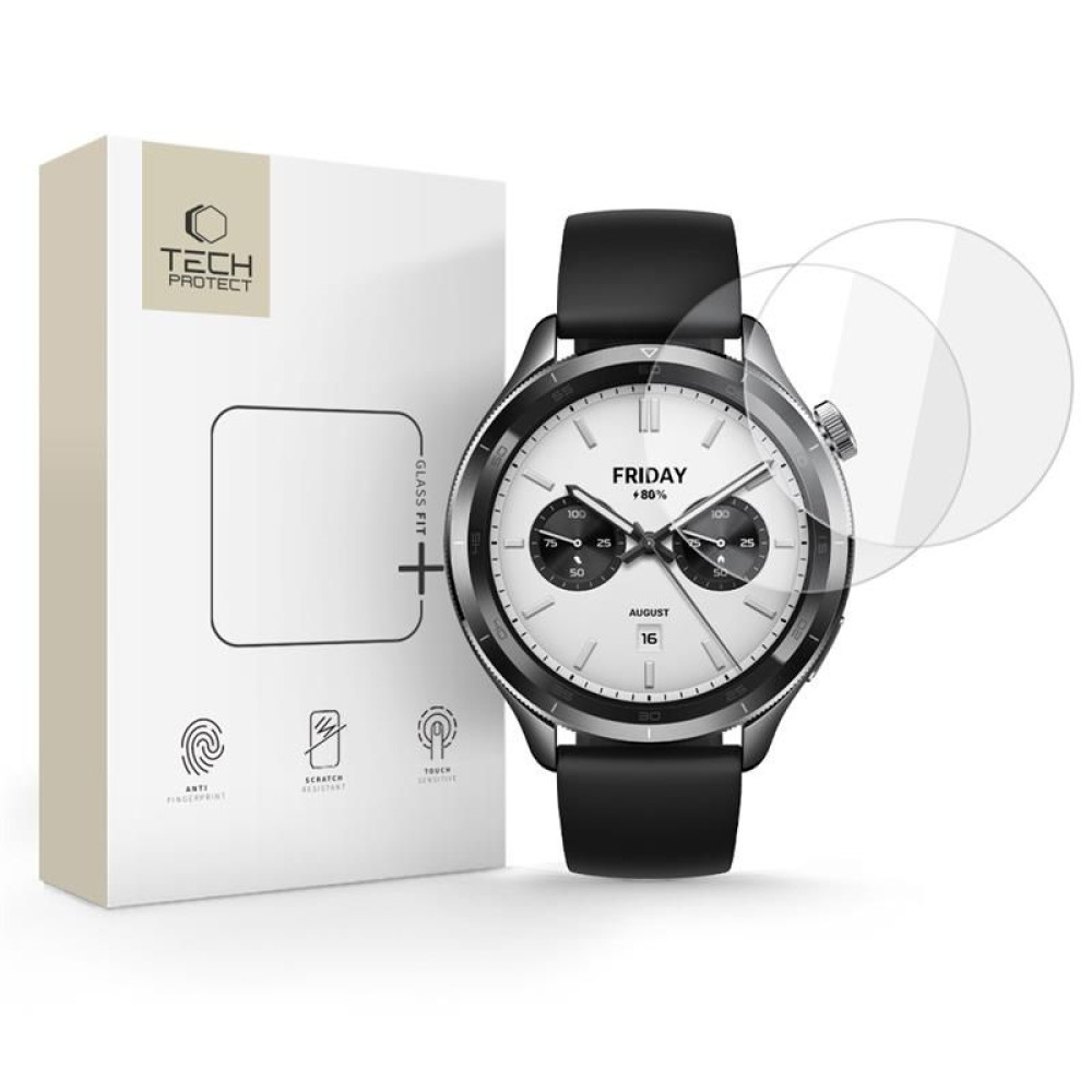 Tech-Protect Tempered Glass Fit+ 2-PACK για Xiaomi Watch S4 (Διάφανο)