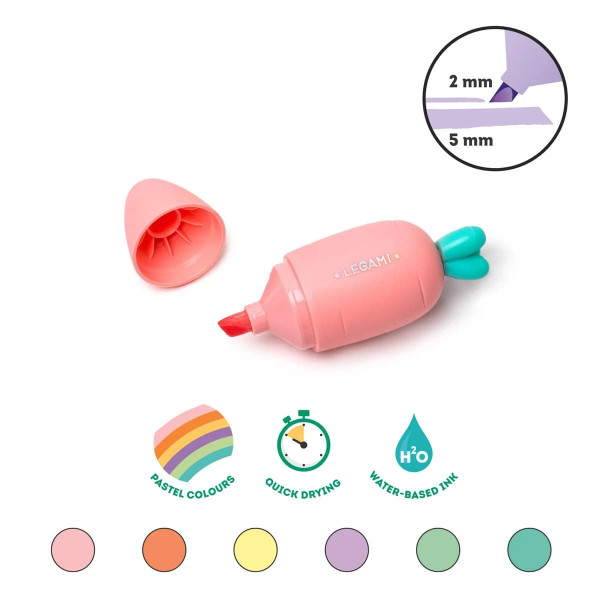 Legami VHC0001 Σετ 6 μαρκαδόρων υπογράμμισης Carrate Team