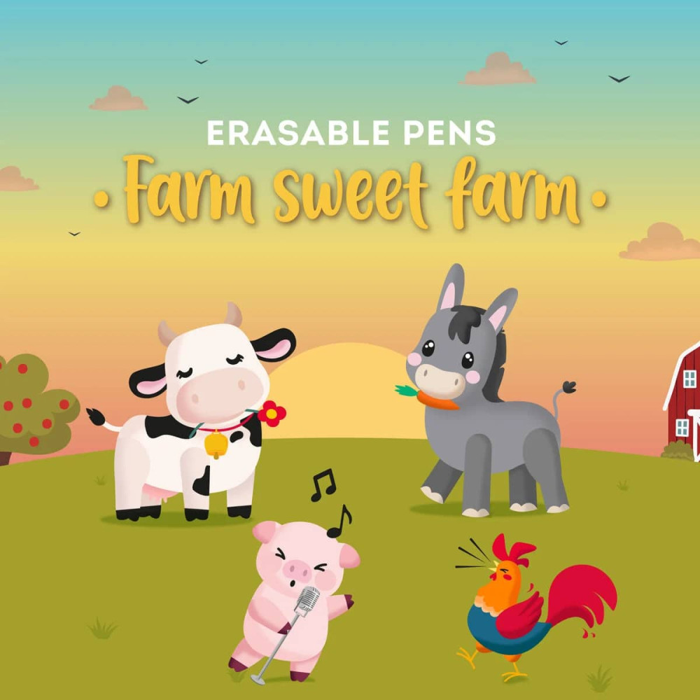Legami VEPSET0011 Σετ Gel Pens - Farm Sweet Farm