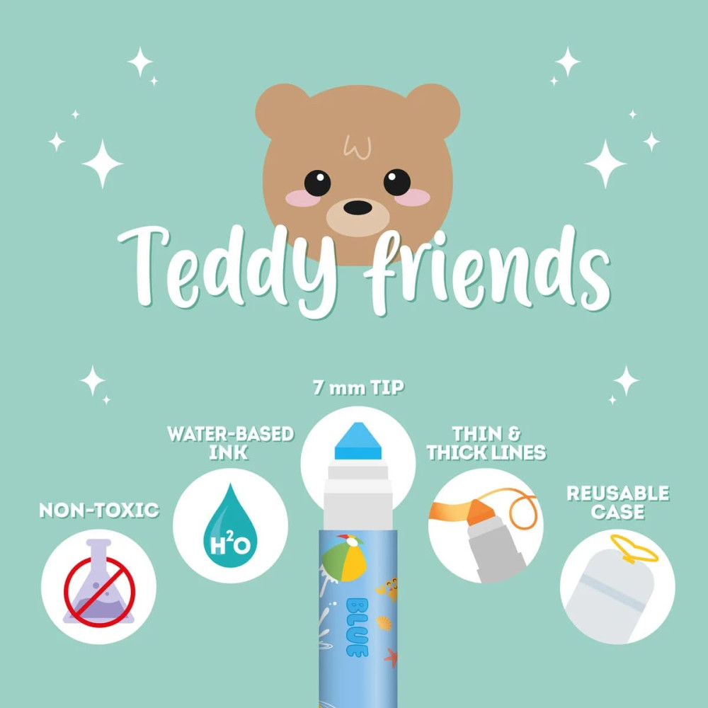 Legami VTDM0001 Σετ 12 μαρκαδόρων Teddy Friends
