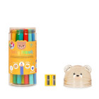 Legami Σετ 24 Μολυβιών Χρωματισμού με ξύστρα - Teddy Friends