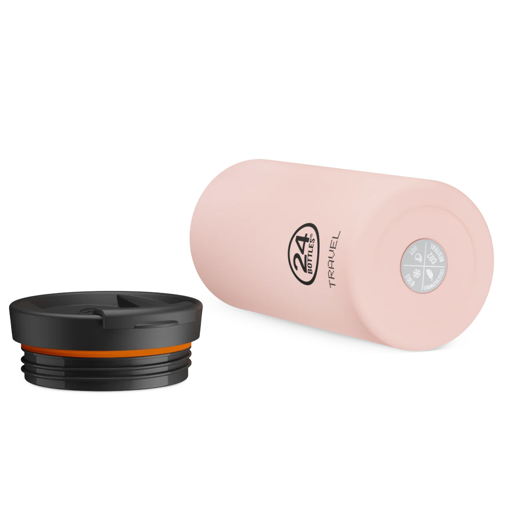 24Bottles Travel Tumbler Ανοξείδωτο Ποτήρι Θερμός 0.60lt (Powder Pink)