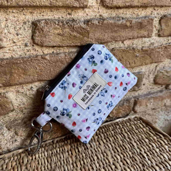 Miss Minimal Key Chain Μπρελόκ Πορτοφολάκι Blueberry Love