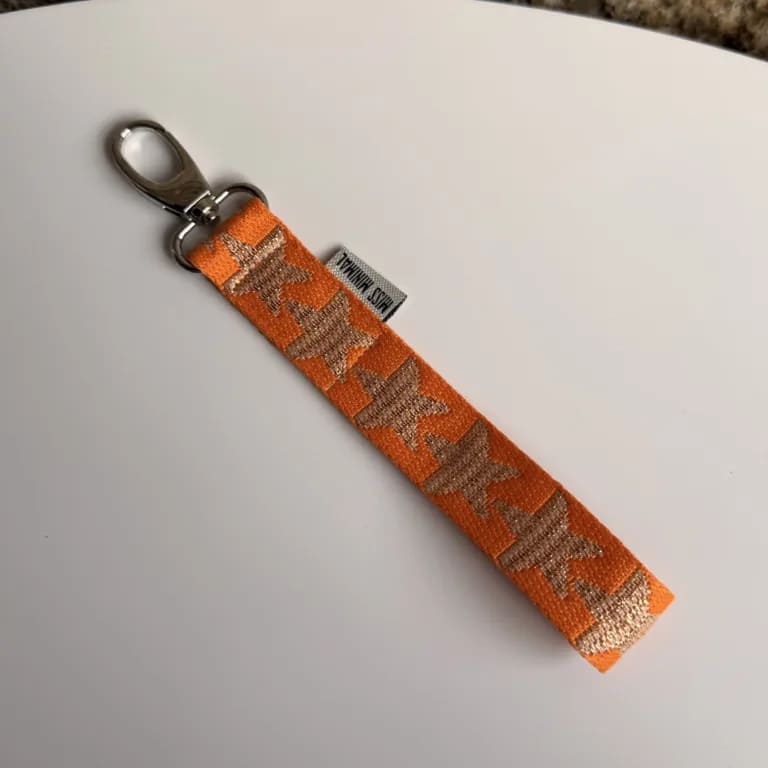 Miss Minimal Key Chain Μπρελόκ Orange Stars