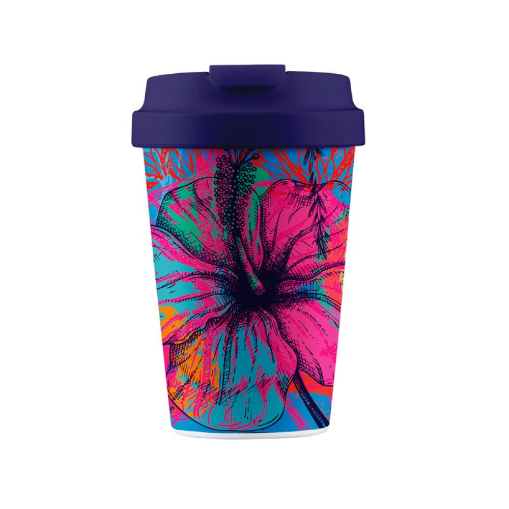 Οικολογική Κούπα Bioloco Plant Easy Cup Psychedelic Garden 350ml (BPE126)