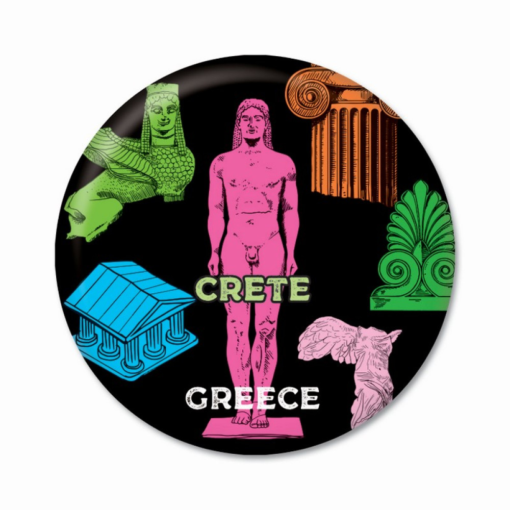 Thinkofgreece Μαγνητάκι 5.9cm Crete Statue Mix 8