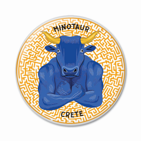 Thinkofgreece Μαγνητάκι 5.9cm Minotaur Pattern 4