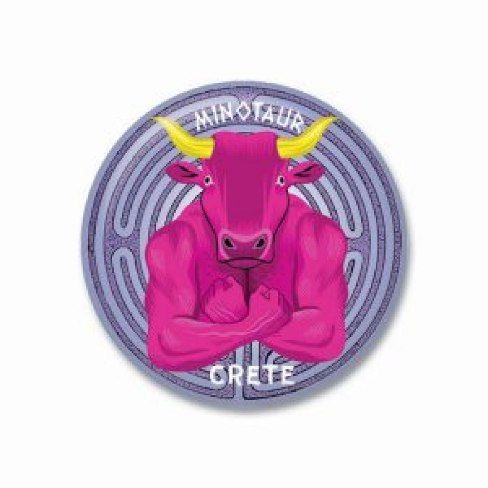 Thinkofgreece Μαγνητάκι 3.8cm Minotaur Pattern 4