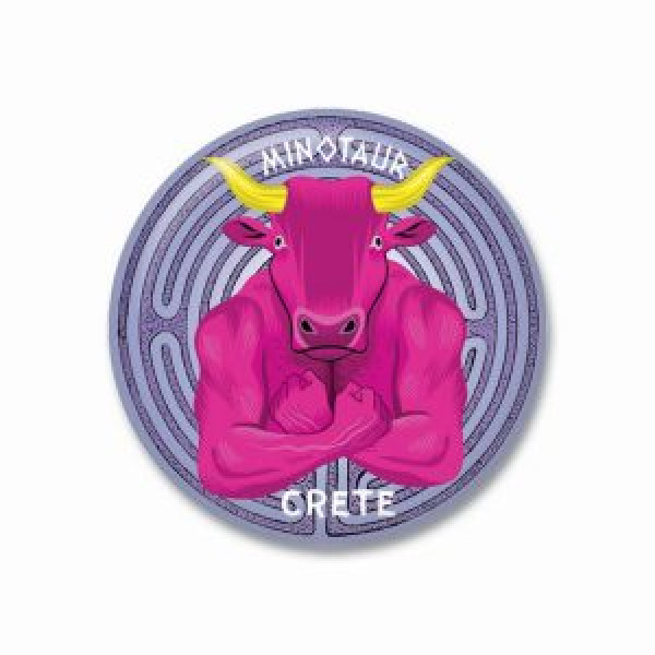 Thinkofgreece Μαγνητάκι 3.8cm Minotaur Pattern 4