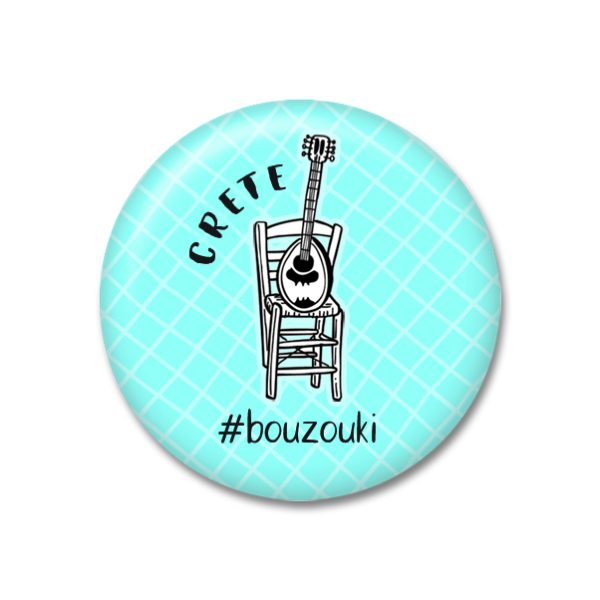Thinkofgreece Μαγνητάκι 3.8cm #Bouzouki Crete