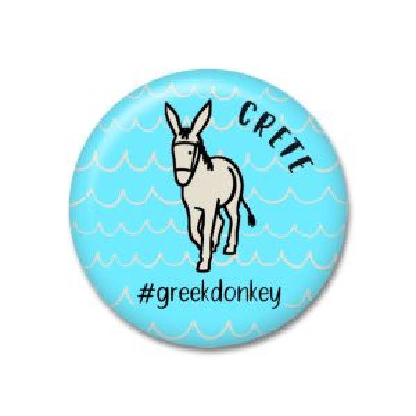 Thinkofgreece Μαγνητάκι 3.8cm #Greekdonkey Crete