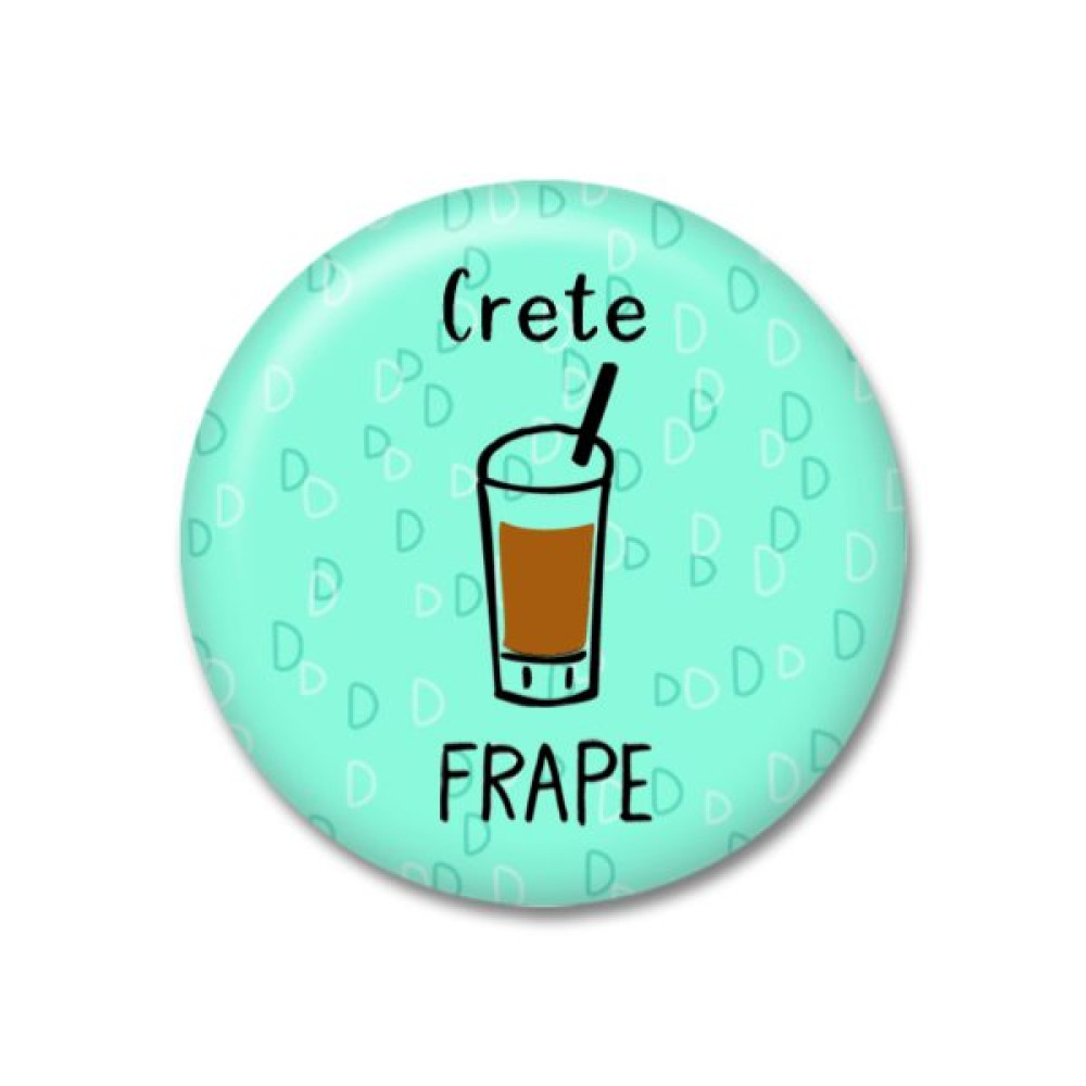 Thinkofgreece Μαγνητάκι 3.8cm Frappe Crete