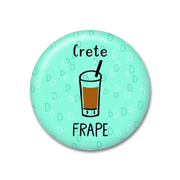 Thinkofgreece Μαγνητάκι 3.8cm Frappe Crete