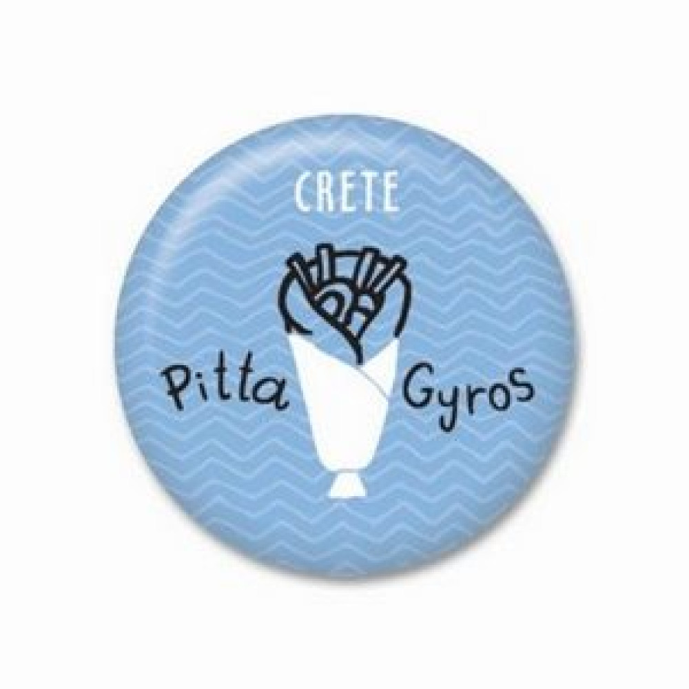 Thinkofgreece Μαγνητάκι 3.8cm Pitta Gyros Crete