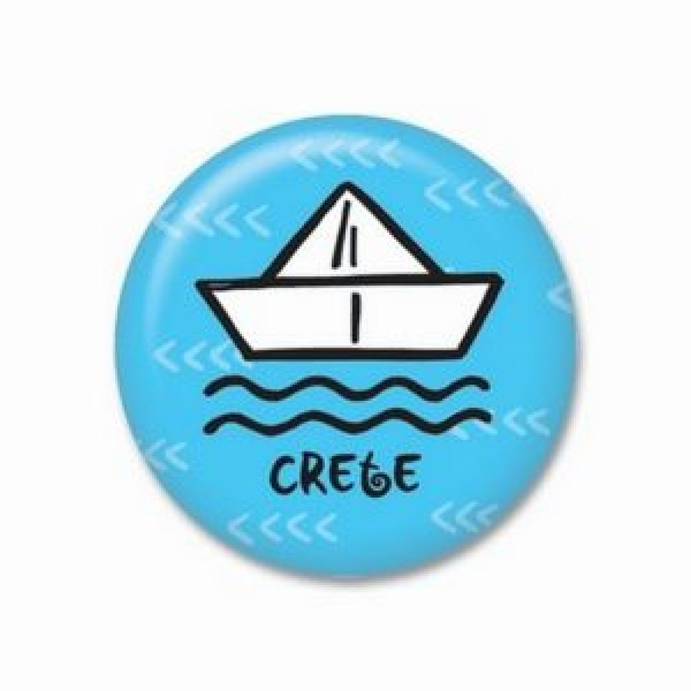 Thinkofgreece Μαγνητάκι 3.8cm Καραβάκι Crete