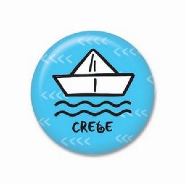 Thinkofgreece Μαγνητάκι 3.8cm Καραβάκι Crete